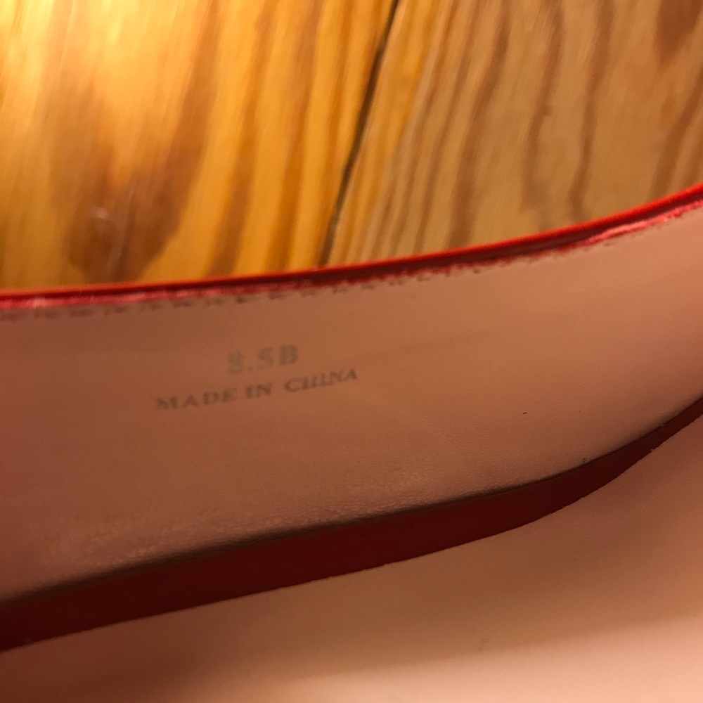 JSL Studio Red Leather Sling Back Heels, NWT, 8.5 - Picture 8 of 15